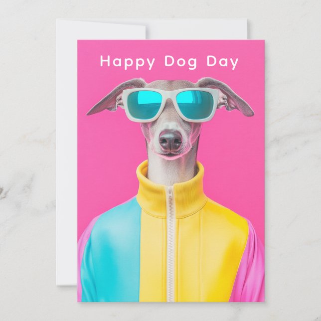 Carte de vœux de jour de chien – Amoureux de compa (Devant)