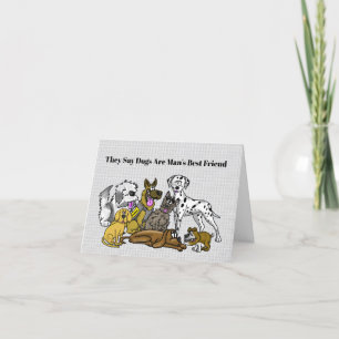 Carte de voeux de jour de chien amusant