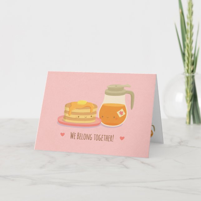 Carte de voeux de jour de crêpes et de Valentines (Devant)