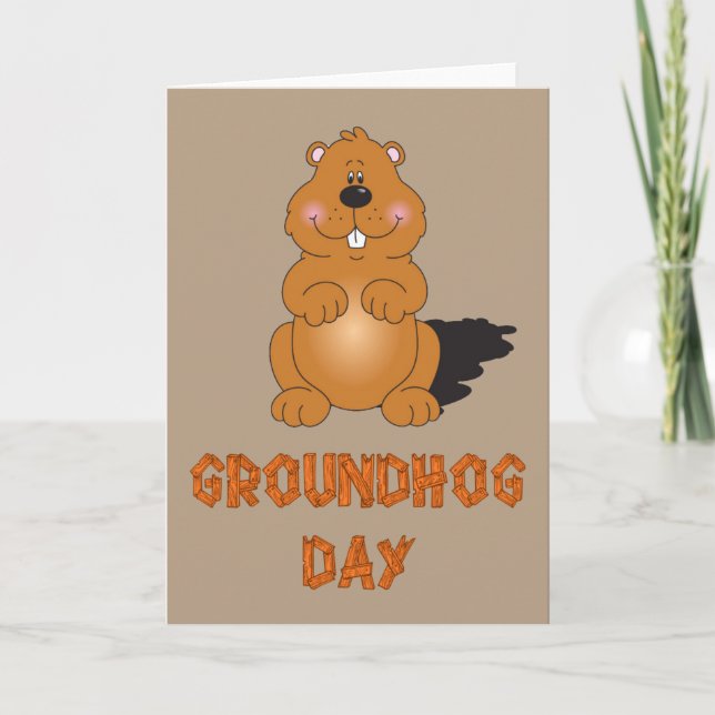 CARTE DE VOEUX DE JOUR DE GROUNDHOG (Devant)