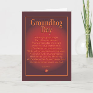 Carte de voeux de jour de Groundhog