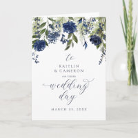 Carte de voeux de jour de mariage Fleurs sauvages 