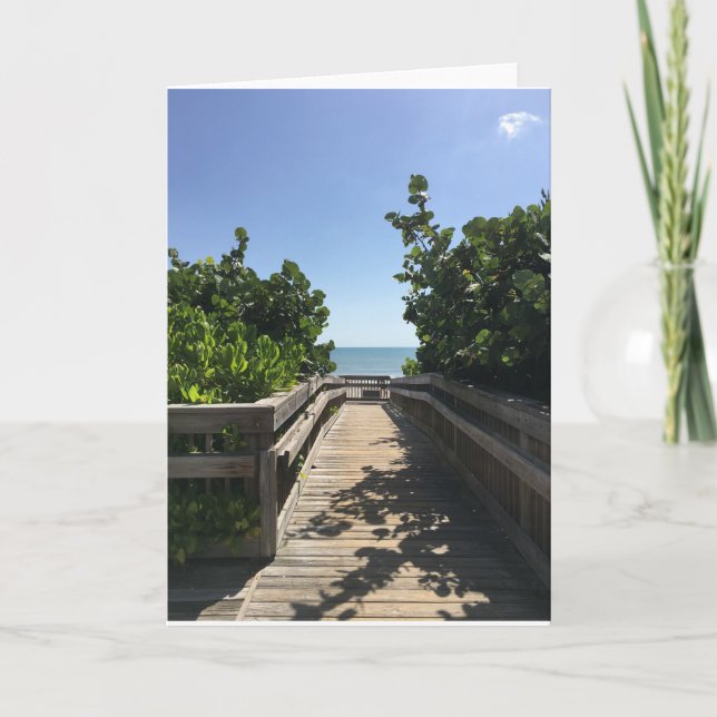 Carte de voeux de jour de plage (Devant)