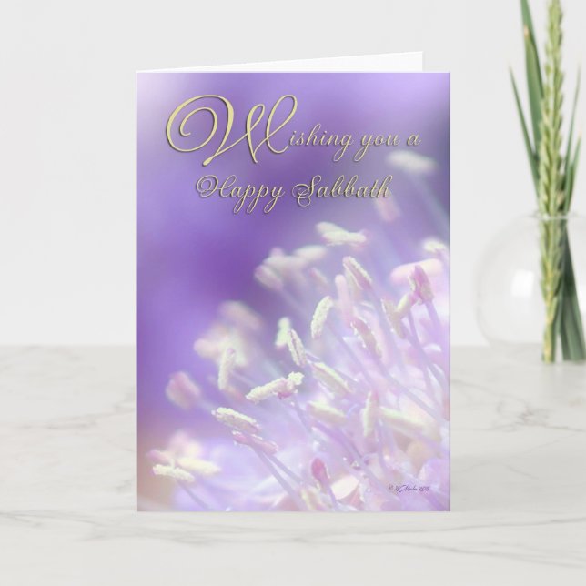 carte de voeux de jour de sabbat de florel (Devant)