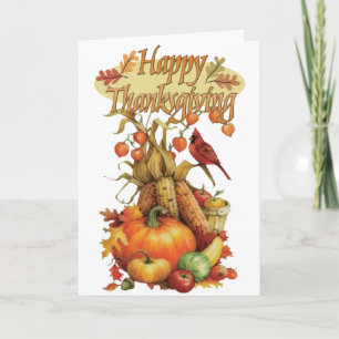 Carte de vœux de jour de Thanksgiving