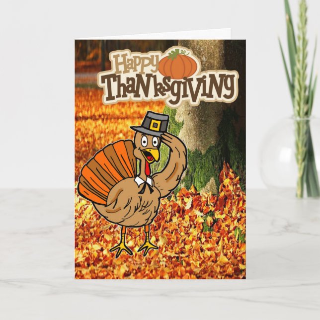Carte de vœux de jour de Thanksgiving (Devant)