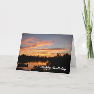 Carte de voeux de joyeux anniversaire de coucher