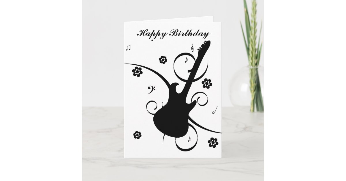 Carte De Voeux De Joyeux Anniversaire De Guitare Zazzle Fr Carte De Voeux De Joyeux Anniversaire De Guitare Zazzle Fr