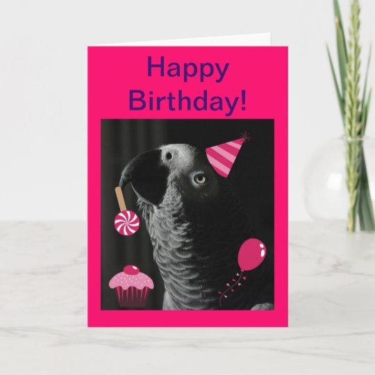 Carte De Voeux De Joyeux Anniversaire De Perroquet Zazzle Fr