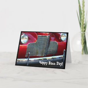 Carte de voeux de Joyeux Boss's Day Red Classic Ca