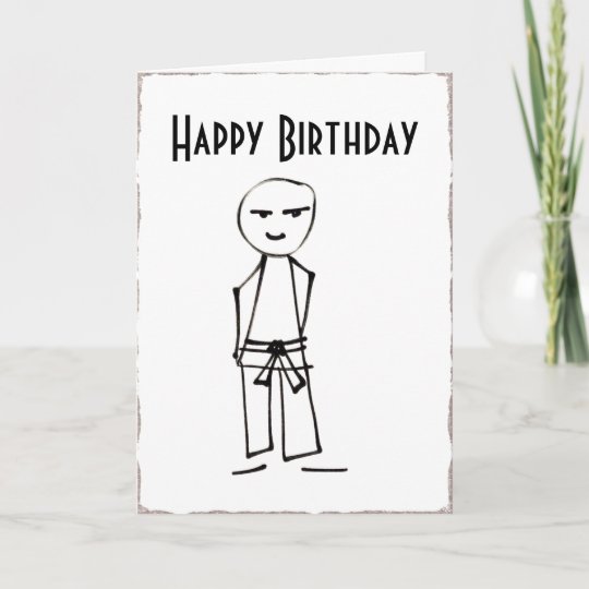 Carte De Voeux De Judoka De Joyeux Anniversaire Zazzle Fr