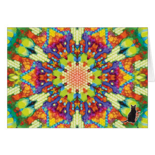 Carte de voeux de kaléidoscope de gloire