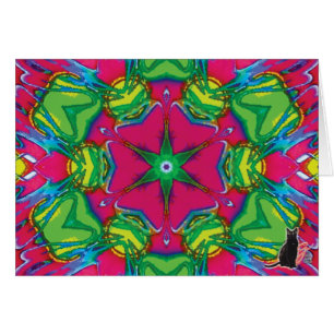 Carte de voeux de kaléidoscope des pétales kc