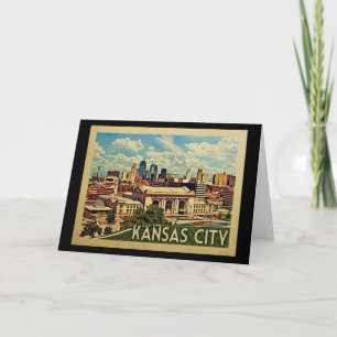 Carte de voeux de Kansas City Missouri Vintage voy