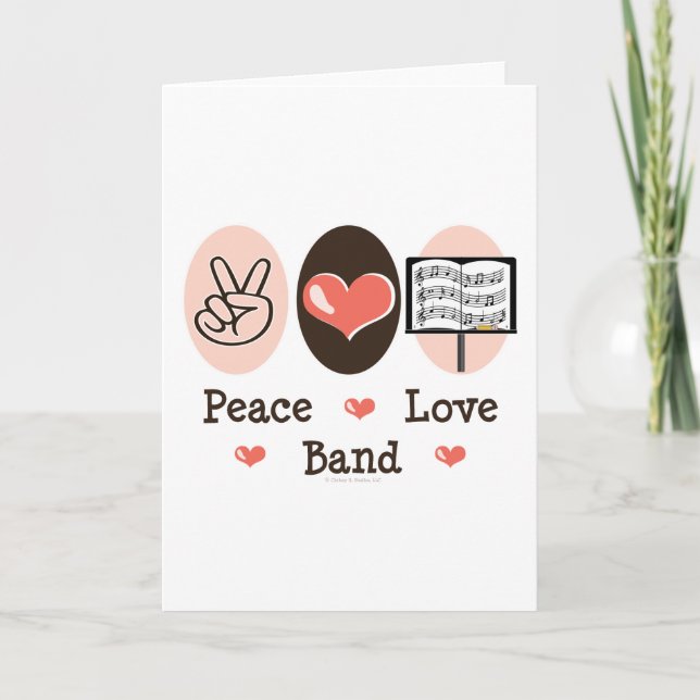 Carte de voeux de la bande Peace Love (Devant)