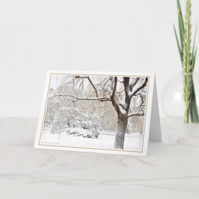 Carte de vœux de la Boston Public Garden (Devant)