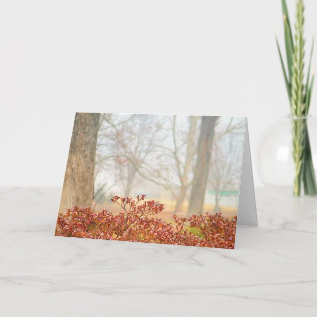 Carte de voeux de la brume 3 d'automne (Devant)