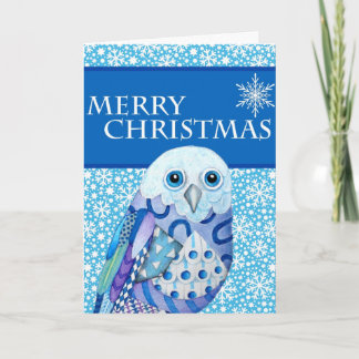 Carte de voeux de la Chouette de Noël