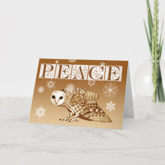 Carte de voeux de la Chouette de Noël