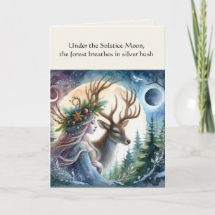 Carte de vœux de la déesse du solstice d'hiver et 