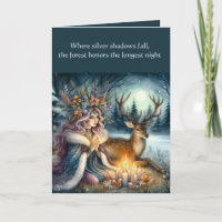 Carte de vœux de la Déesse du solstice d'hiver et 