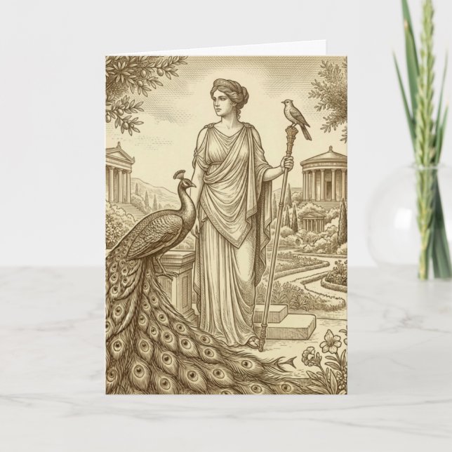 Carte de vœux de la déesse grecque Héra (Devant)