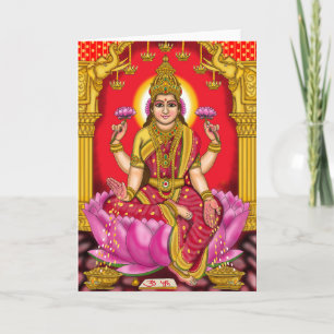 Carte de voeux de la déesse Lakshmi