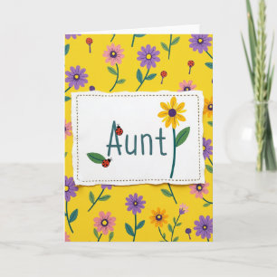 Carte de vœux de la Fête des grands-mères florale