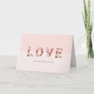 Carte de vœux de la fête des mères 'AMOUR' avec de