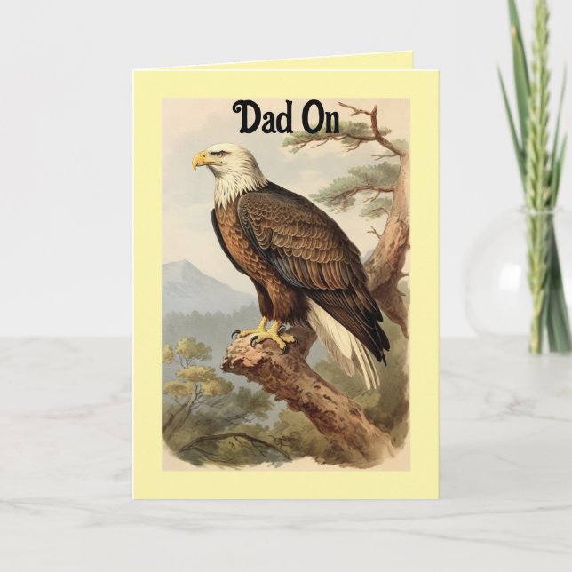 Carte de vœux de la fête des pères Aigle (Devant)
