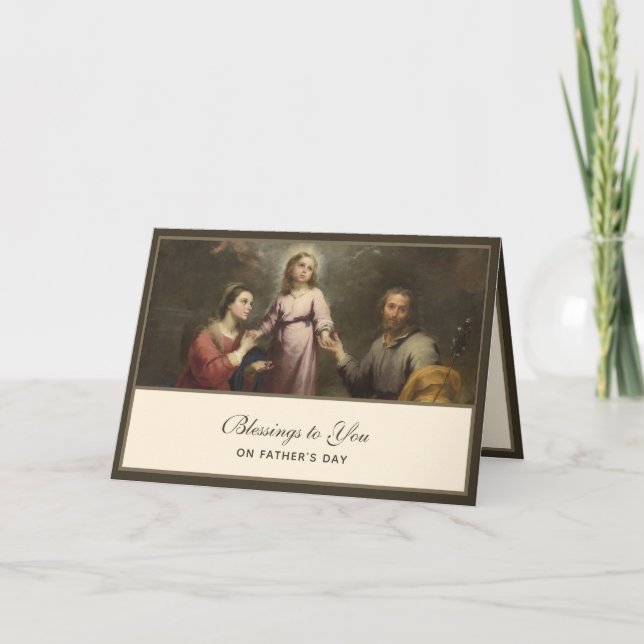 Carte de vœux de la Fête des Pères catholique St.  (Devant)