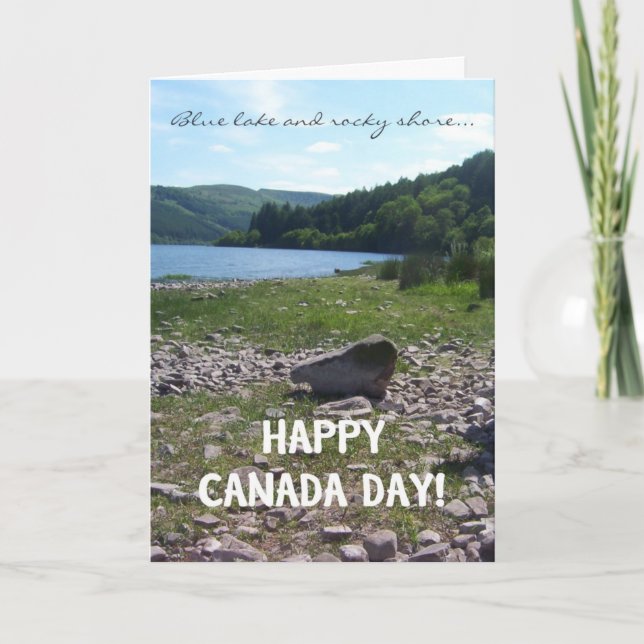 Carte de voeux de la fête du Canada, Blue Lake (Devant)