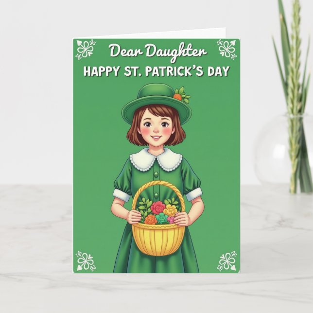 Carte de vœux de la fille de la Saint-Patrick (Devant)