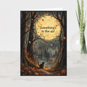 Carte de vœux de la forêt enchantée d'Halloween so