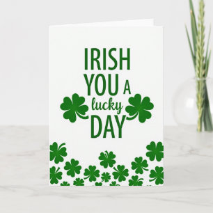 Carte de vœux de la journée de chance irlandaise