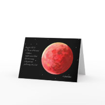 Carte de voeux de la lune de sang