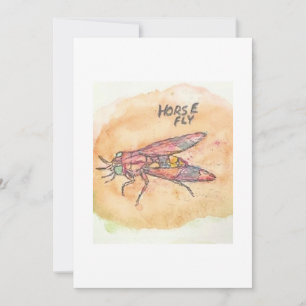 Carte de vœux de la mouche à cheval