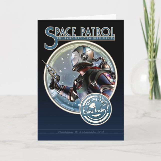 Carte de voeux de la patrouille spatiale (Devant)