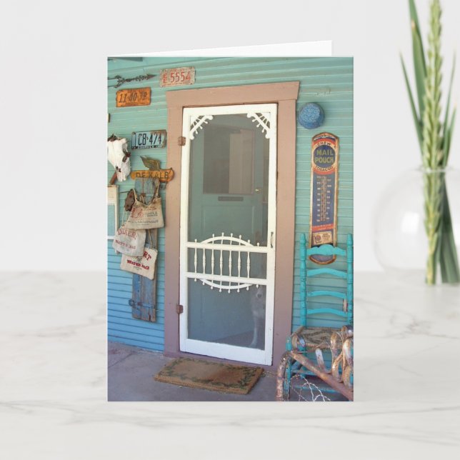 Carte de voeux de la porte arrière (Devant)