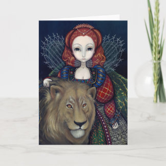 Carte de voeux de la "Reine Elizabeth et d'un