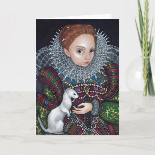 Carte de voeux de la "Reine Elizabeth et d'une