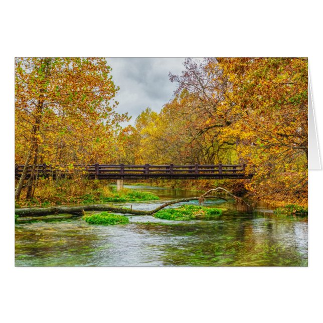 Carte de vœux de la rivière d'Alley Spring (Devant Horizontal)