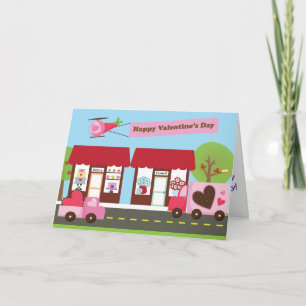 Carte de voeux de la rue 5x7 de Valentine