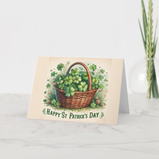 Carte de vœux de la Saint-Patrick Bénédiction Sham (Devant)