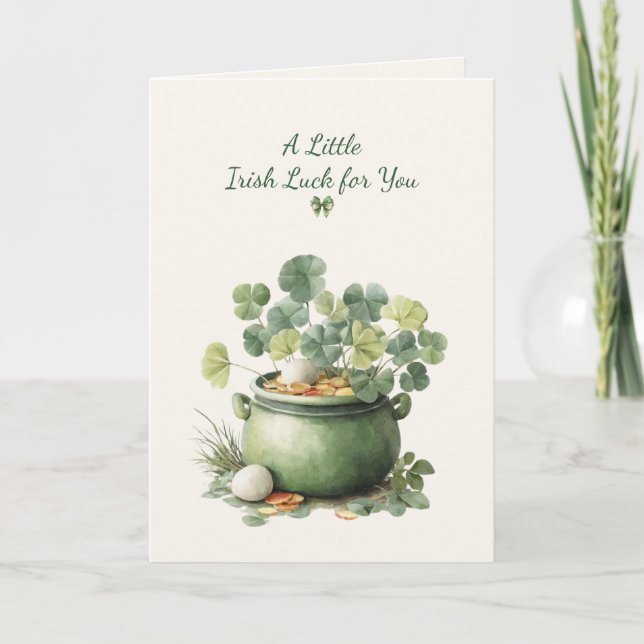 Carte de vœux de la Saint-Patrick Chance Irlandais (Devant)