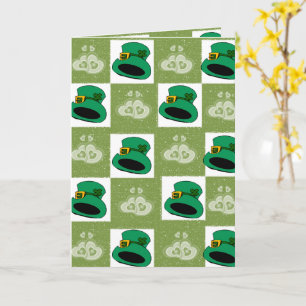 Carte de voeux de la Saint Patrick Coeurs Casquett