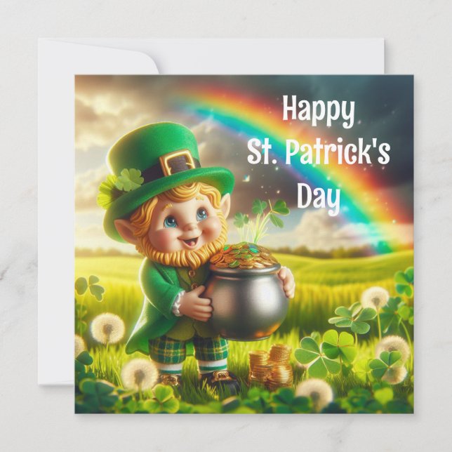 Carte de vœux de la Saint-Patrick Joyeuse (Devant)