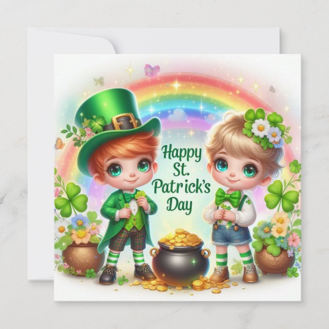 Carte de vœux de la Saint-Patrick Joyeuse Fête (Devant)