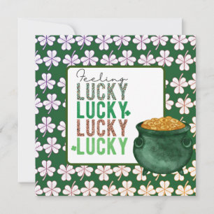 Carte de voeux de la Saint Patrick LUCKY