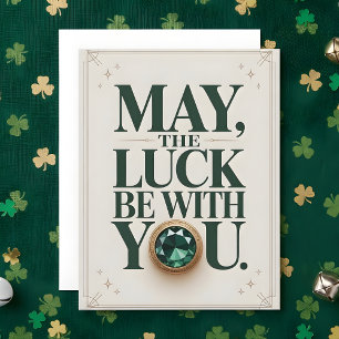 Carte de vœux de la Saint-Patrick Que la chance
